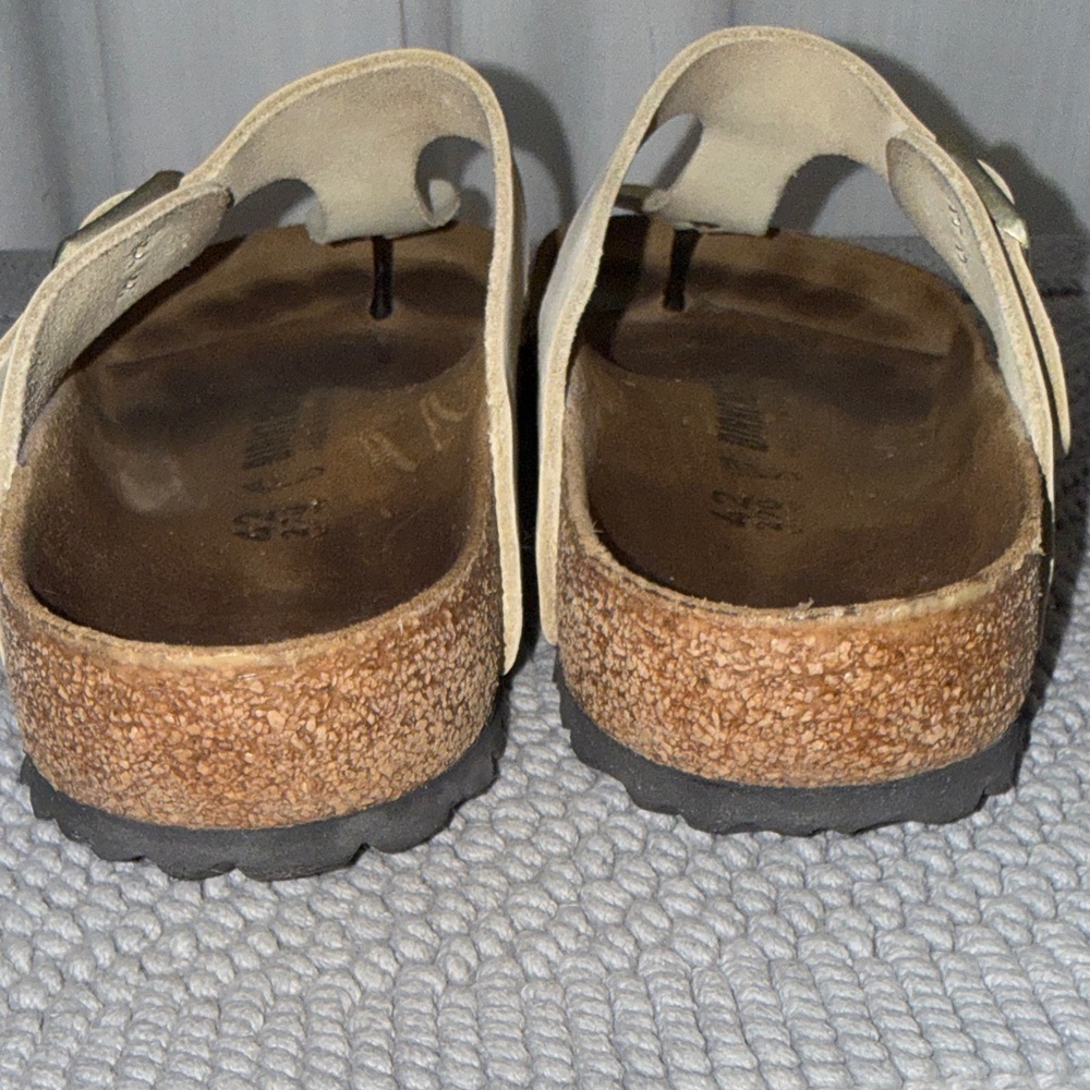 Birkenstock Women’s Gizeh Cream Thong Sandals Sz 42 US-11 very nice - Picture 5 of 11
